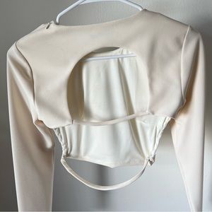 Zara long sleeve crop top